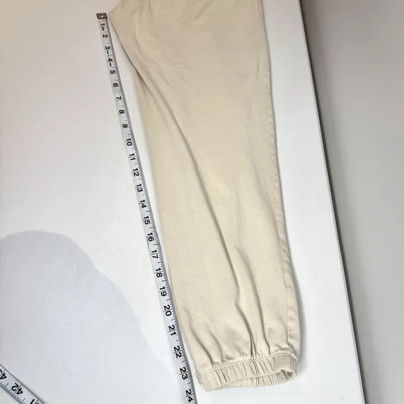 Women's Zara Cotton Jogger Pants Beige Size Medium - Picture 8 of 12